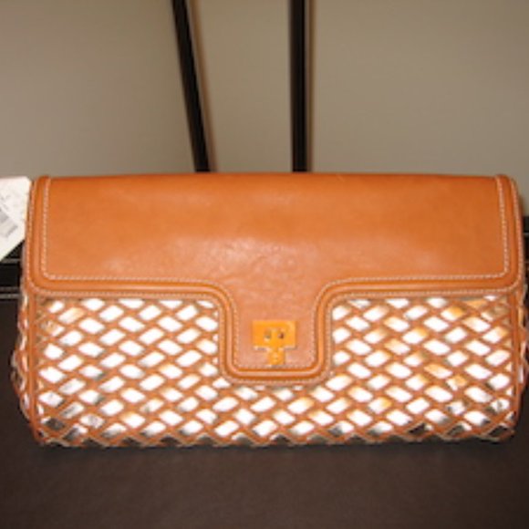 LAMBERSTON TRUEX-TAN LEATHER & GOLD METALLIC WOVEN